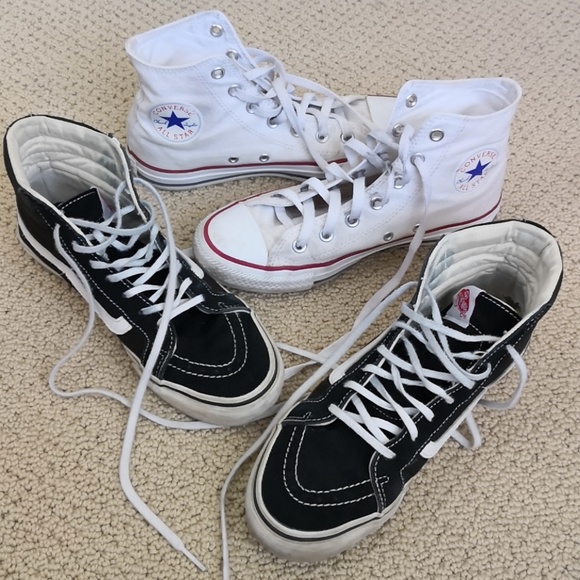 white converse vans